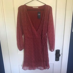NWT Abercrombie and Fitch Spotted Wrap Dress